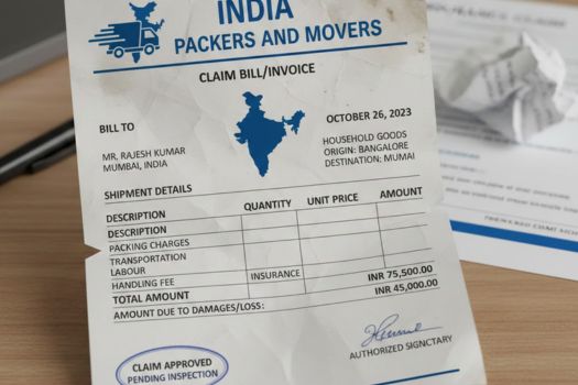 Bill for Claim Packers and Movers in Mumbai